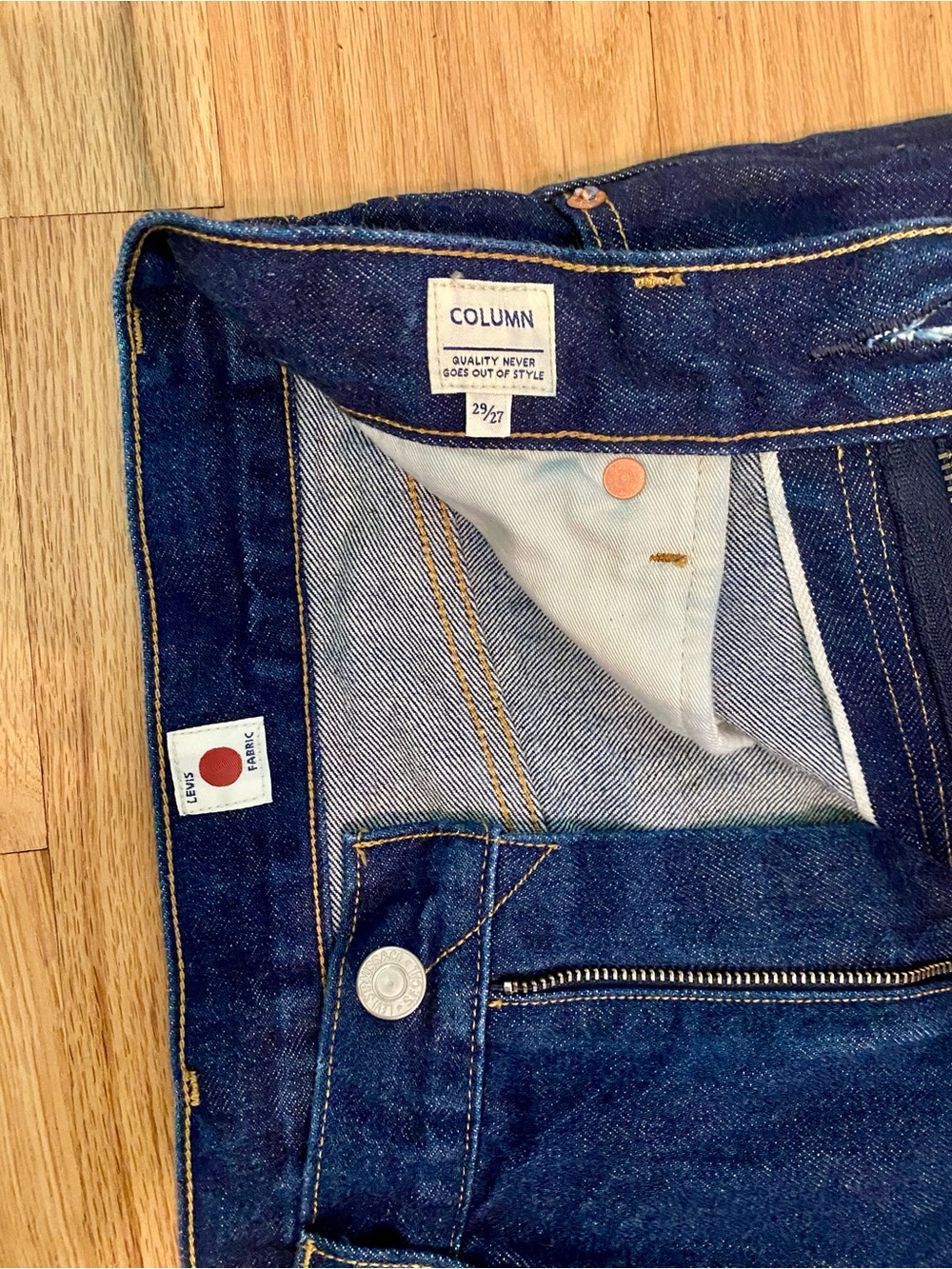 Levi’s Blue Tab Column Jeans Japanese Selvedge High Rise W29 L27 - Picture 4 of 14